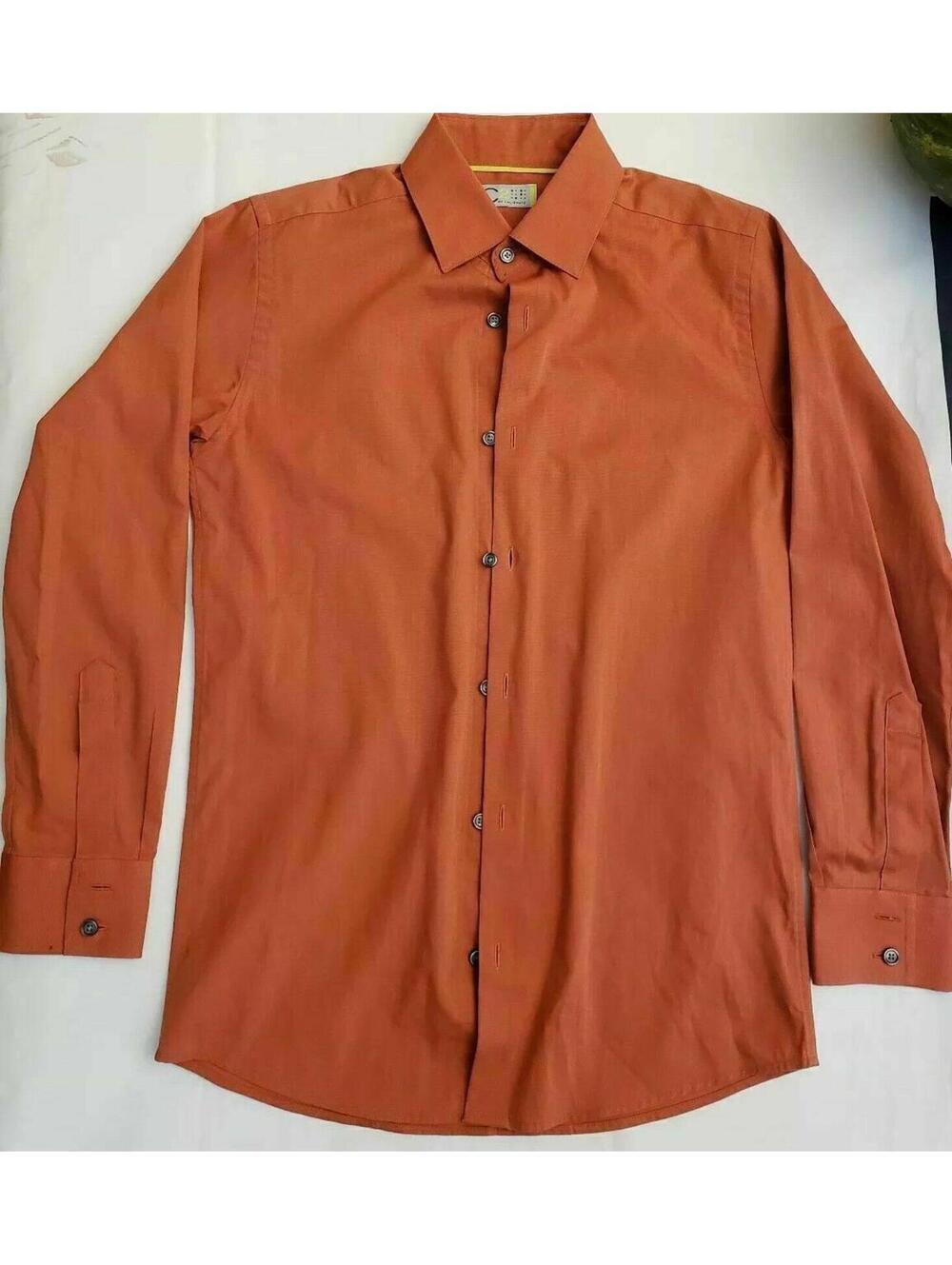 C2 by Calibrate Shirt, Long Sleeves, Button Down Front, Size 12, Orange NWOT